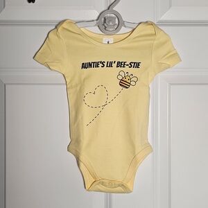 Yellow Bee Graphic Baby Onesie
